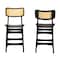 Baxton Studio Tafari Mid-Century Modern Dark Brown Finished Wood and Rattan 2-Piece Counter Stool Set, PR 239-2PC-13419-ZORO - alternate 7